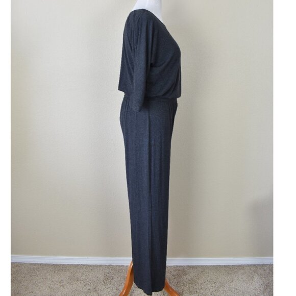 Soft Surroundings Toujours Jumpsuit Jersey Knit Charcoal Gray M - Picture 6 of 7